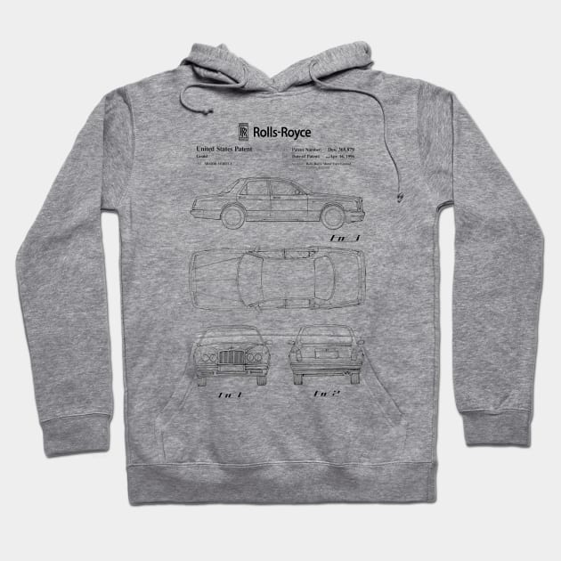 Rolls Royce Patent Black Hoodie by Luve